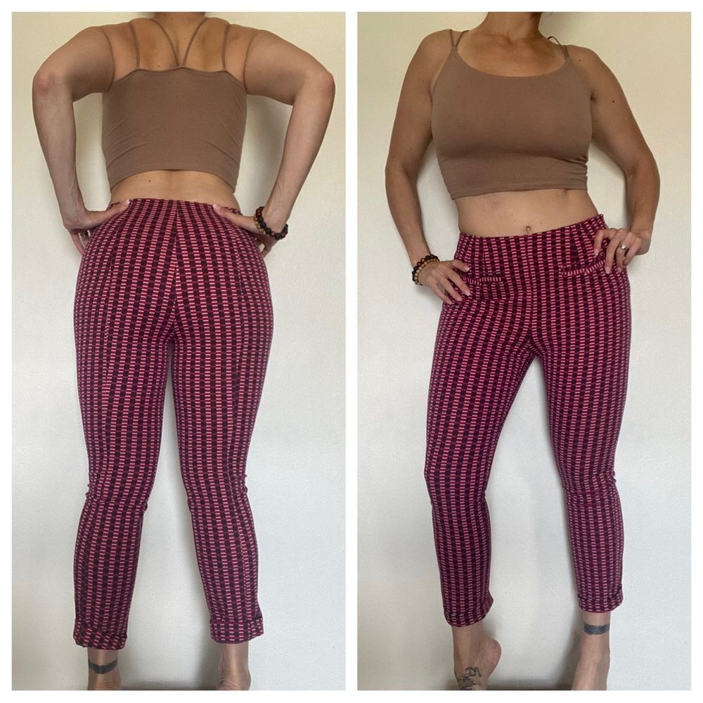 Anthropologie High Rise Pants Essential Slim Pant 8 Stretch Stripes